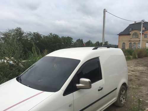 Рейлінги Чорні Стандартна, Пластикові ніжки для Volkswagen Caddy 2004-2010 рр.