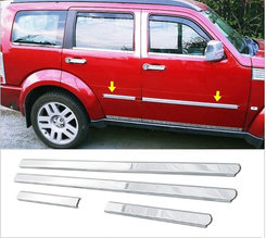 Молдинг дверей (нерж) для Dodge Nitro 2007↗ мм.