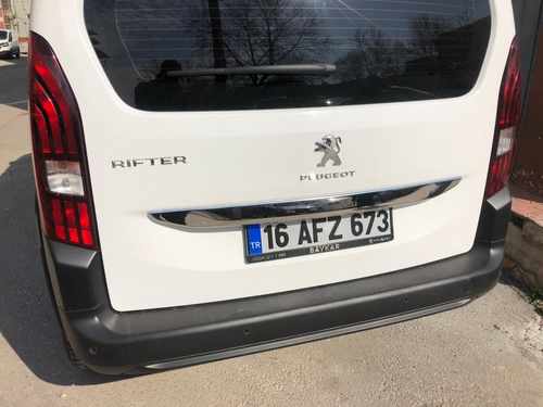 Планка над номером (нерж.) для Peugeot Partner/Rifter 2019-