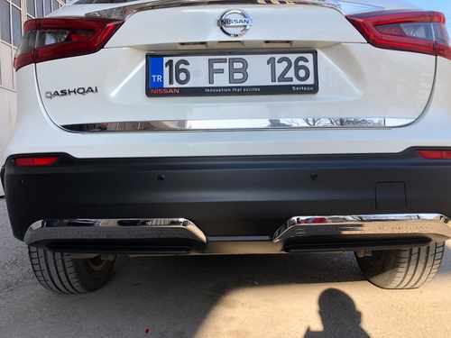 Хром накладка на нижню кромку кришки багажника (нерж.) для Nissan Qashqai 2014+
