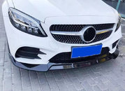 Передня лип спідниця V2 1234 Upgrade (чорна, 2018-2021) для Mercedes C-сlass W205 2014-2021рр.