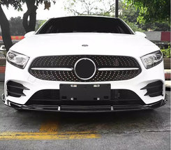 Передня лип спідниця (чорна) для Mercedes A-сlass W176 2012-2018рр.
