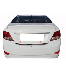 Кромка багажника (нерж.) OmsaLine - Італійська нержавійка для Hyundai Accent Solaris 2011-2017рр.