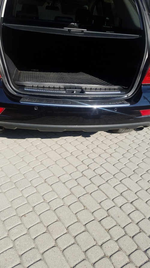 Накладки на задній бампер OmsaLine (нерж) Глянцева для Mercedes ML W164