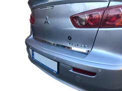 Хром накладка на нижню кромку кришки багажника Omsa Line для Mitsubishi Lancer 2007-