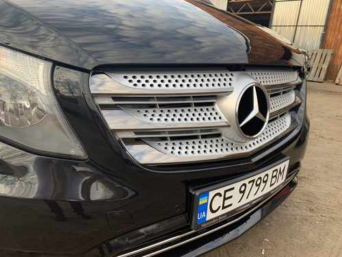 Хром накладки для Mercedes Vito 447 передня решітка нерж Carmos (Туреччина)