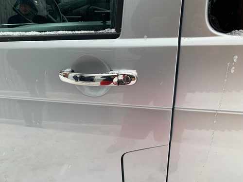 Хром накладки на дверні ручки (нерж.) для VW T5, T6, Caddy Carmos (Туреччина) -3шт.