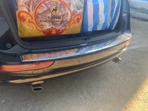 Хром накладка на задній бампер (нерж.) для Audi Q5 2008-2017 (Carmos)