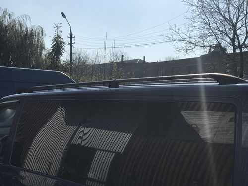 Рейлінги Чорні Довга база, Пластикові ніжки для Volkswagen T6 2015↗, 2019↗ мм.