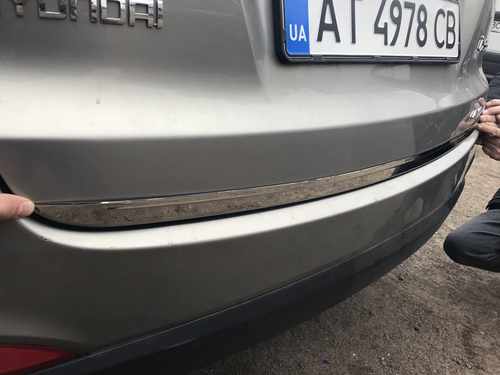 Хром накладка нижньої кромки кришки багажника (нерж.) Omsa для Ix35