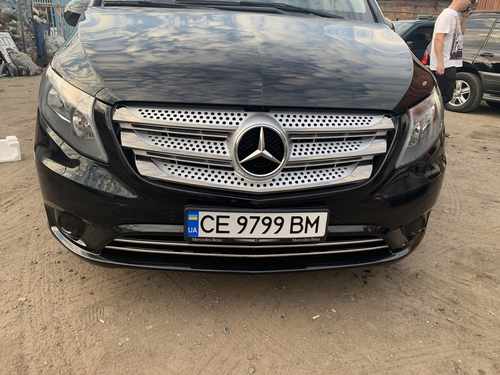 Хром накладки для Mercedes Vito 447 передня решітка нерж Carmos (Туреччина)