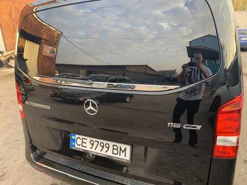 Кромка заднього скла (нерж) для Mercedes Vito 447 2015+