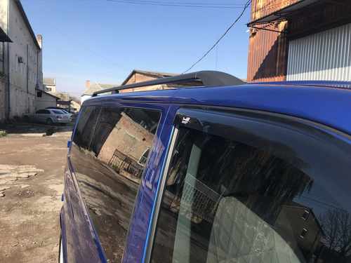 Рейлінги Чорні Довга база, Пластикові ніжки для Volkswagen T6 2015↗, 2019↗ мм.