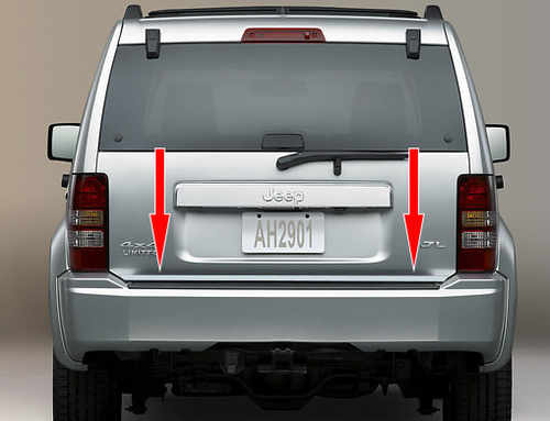 Кромка багажника (нерж.) для Jeep Cherokee/Liberty 2007-2013рр.