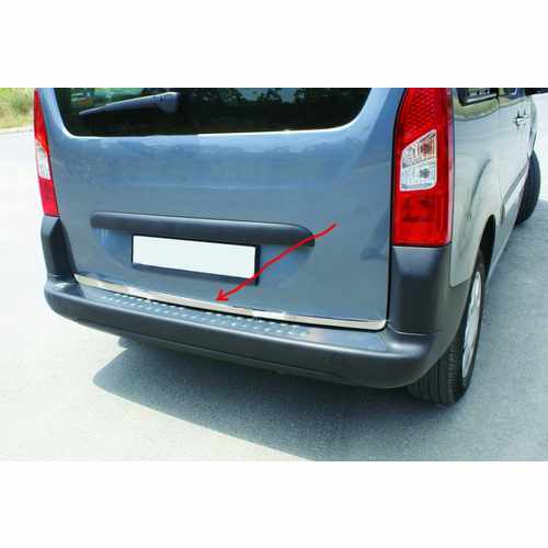 Хром накладка на нижню кромку кришки багажника (нерж.) Omsa для Citroen Berlingo 2008-/Peugeot Partner 2008-2012