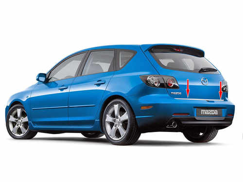 Хром накладки для Mazda 3 (03-10) кромка багажнка нерж Carmos (Туреччина)