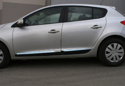 Молдинг дверний (HB, 4 шт, нерж) для Renault Megane III 2009-2016 рр.