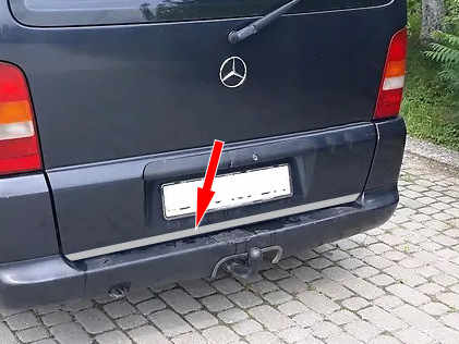 Хром накладка на кромку багажника для Mercedes Vito 638