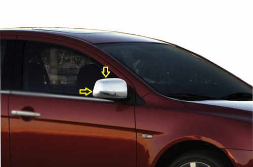 Хром накладки на дзеркала Omsa Line для Mitsubishi Lancer 2004-2008