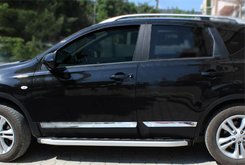 Молдинг дверний OmsaLine (4 шт, нерж.) OmsaLine для Nissan Qashqai +2 2008-2014рр.