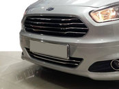 Накладки на бампер (2014-2018, 2 шт, нерж) для Ford Courier 2014↗ мм.