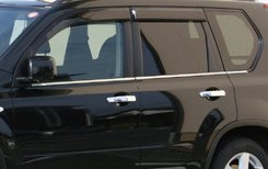 Окантовка стекол (6 шт, нерж) Carmos - Турецька сталь для Nissan X-trail T30 2002-2007рр.