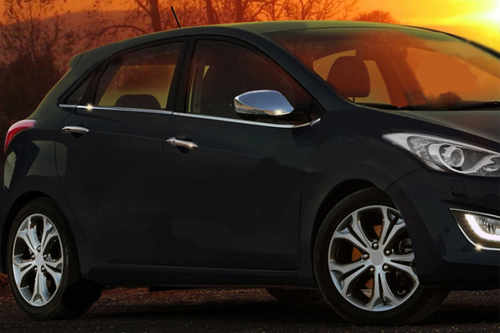 Молдинг бічних стекол (HB, нерж) для Hyundai I-30 2012-2017рр.