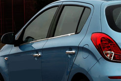 Нижні молдинги стекол (4 шт., Нерж) для Hyundai I-20 2012-2014рр.