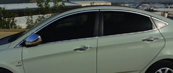 Повний комплект обведення стекол (14 шт., нерж.) для Hyundai Accent Solaris 2011-2017рр.