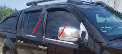 Зовнішня окантовка вікон (4 шт., нерж.) Carmos - Турецька сталь для Nissan Navara 2006-2015 рр.