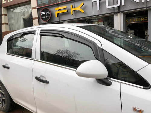 Хром накладки для Opel Corsa D окантовка вікон нерж Carmos (Туреччина)