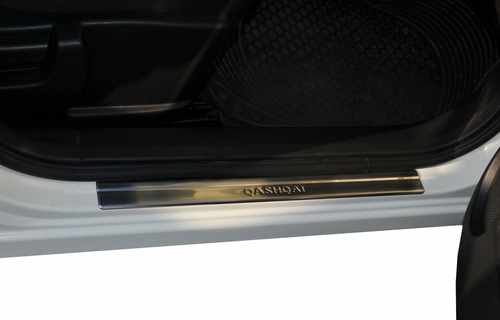 Накладки на пороги (нерж.) 4 шт. для Nissan Qashqai 2014+