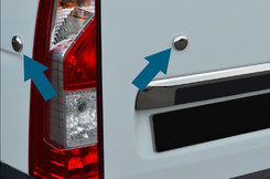 Заглушки (4 шт, нерж) для Renault Master 2011↗ мм.