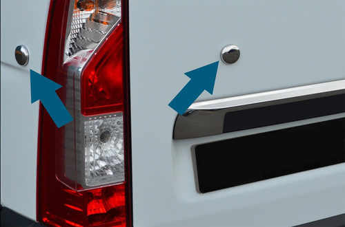 Заглушки (4 шт, нерж) для Renault Master 2011↗ мм.