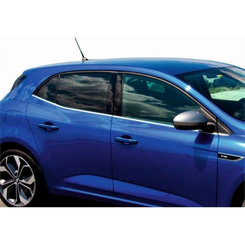 Нижня окантовка вікон (HB, 6 шт, нерж) OmsaLine - Італійська нержавійка для Renault Megane IV 2016↗ мм.