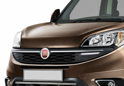 Накладка на решітку радіатора (нерж.) 2 шт Omsa для Fiat Doblo 2014-