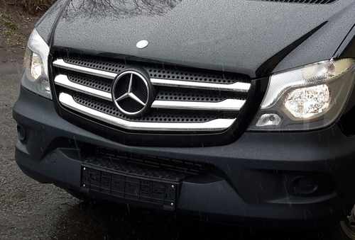Хром накладки на передню решітку для Mercedes Sprinter 906 2013+ нерж OmsaLine (Туреччина)
