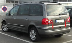 Кромка багажника (нерж.) для Seat Alhambra 1996-2010 гг.
