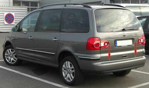 Кромка багажника (нерж.) для Seat Alhambra 1996-2010 рр.