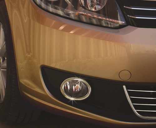 Хром накладки на противотуманки Carmos для VW Caddy 2010-