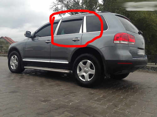 Хром накладки для VW Toureg 03-10 накладки на стійки нерж Carmos (Туреччина)