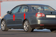 Хром накладки для VW Jetta 06-11 окантовка вікон нерж Carmos (Туреччина)