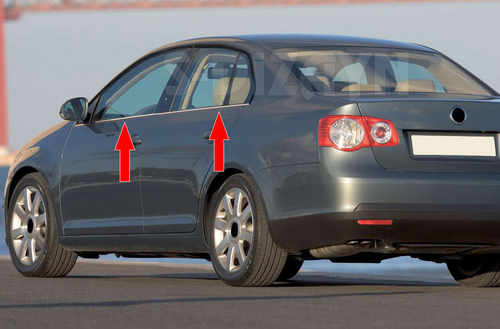 Хром накладки для VW Jetta 06-11 окантовка вікон нерж Carmos (Туреччина)