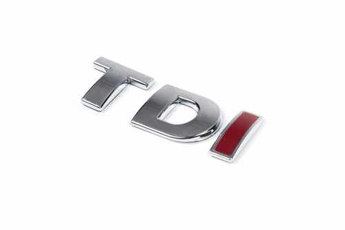 Напис Tdi Під оригінал, Всі букви червоні для Volkswagen Golf 5