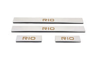 Накладки на пороги Carmos (4 шт., нерж.) для Kia Rio 2005-2011 рр.