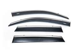 Вітровики Skoda Rapid NH 2012-2019, седан, з хромованим молдингом, Niken (4 шт)