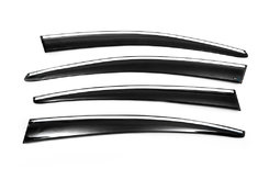 Ветровики с хромом SD (4 шт, Sunplex Chrome) для Volkswagen Passat B7 2012-2015 гг.