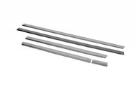 Молдинги на двері (нерж, Чорний хром) Короктая база, OmsaLine - Італійська нержавійка для Volkswagen T5, T6