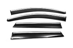 Вітровики з хромом (4 шт., Sunplex Chrome) для Nissan Qashqai 2014-2021рр.