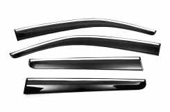 Вітровики з хромом (4 шт., Sunplex Chrome) для Volkswagen Amarok